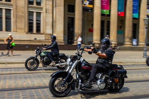 Harley Days Dresden, big trip through the city, Dresden, Saxony, Germany