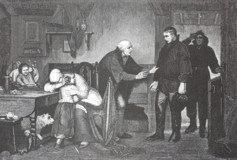 The family had received the news or certainty that the fisherman had died in a storm at sea. At the