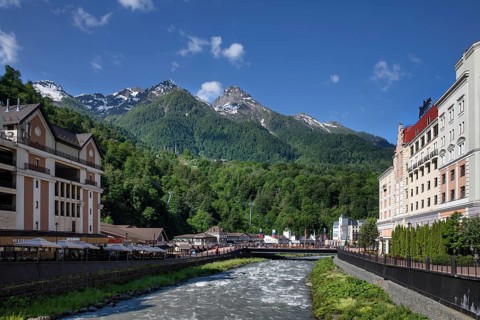 Mountains landscape. Rosa Khutor. Sochi. Russia