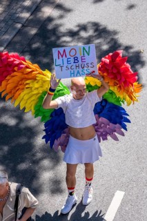 Ruhrpride in Essen, CSD, largest queer street festival in the Ruhr area, demonstration with around