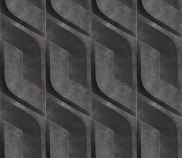 Futuristic 3D Wallpaper of black and green angular shape. High quality seamless texture