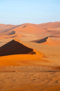 Red and yellow sand dunes of the Namib, Namib Desert, Namib-Naukluft National Park, Namibia