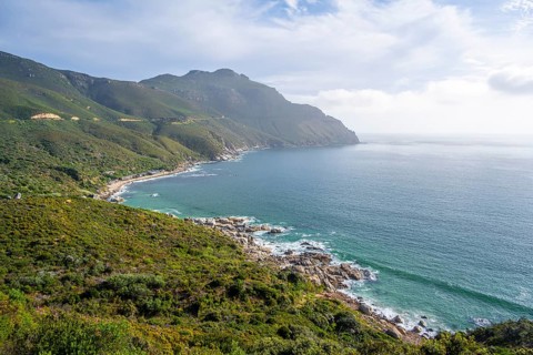 Hout Bay and Chapman's Peak Drive, coast near Cape Town, South Africa