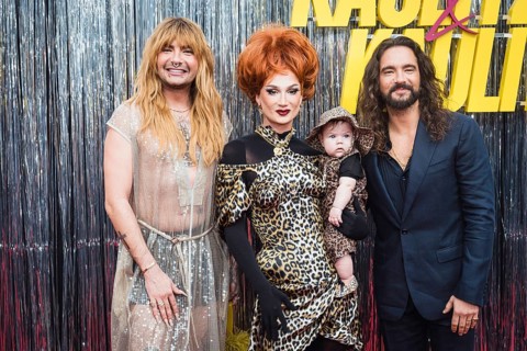 Bill Kaulitz, Candy Crash with adopted baby, Tom Kaulitz at Kaulitz & Kaulitz season 3, premiere at