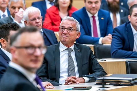 Thomas Strobl, CDU, new president of the state parliament. Constituent session of the 18th state