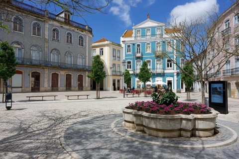 Square Viscount Serra do Pilar, Traditional architecture, Santarem, Ribatejo, Portugal
