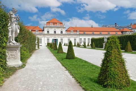 Lower Belvedere, view from the garden, Belvedere Palace, former summer residence of Prince Eugene