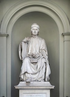 Sculpture depicting Arnolfo di Cambio, famous Renaissance architect and sculptor who was involved