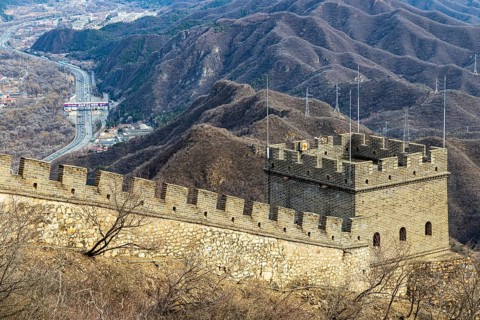Watchtower on the Great Wall of China, Juyongguan section, Beijing, China