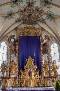 High age from 1708 with fasting cloth, parish church of the Holy Trinity, founded in 1364,
