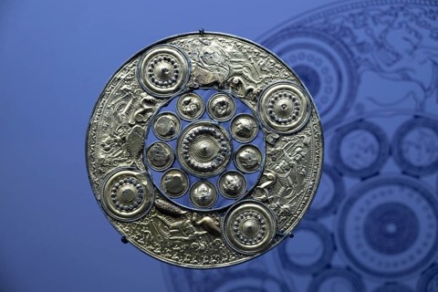 Ancient Roman decorative disc, phalera, magnificent decoration, Varus Battle Roman Museum