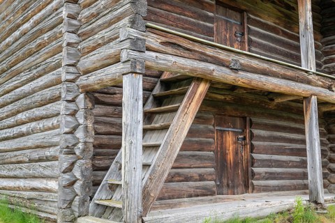 Traditional wooden house on an old farm, Alvdal, Hedmark, Innlandet, Norway, June 2026