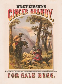 Advertising poster, beverage advertisement, advertising poster for Dr. C.Y. Girard's Ginger Brand,