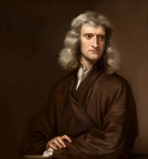 Sir Isaac Newton, 1642-1726, English physicist and mathematician, digitally edited based on a