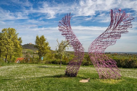 Pair of wings artwork I believe I can fly by Gleb Dusavitskiy in Sankt Martin, Südliche Weinstraße,