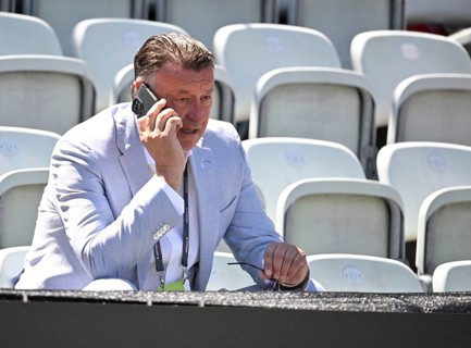 Tournament Director Edwin Weindorfer on mobile phone in the stand BOSS Open 2026, ATP 250 tennis,