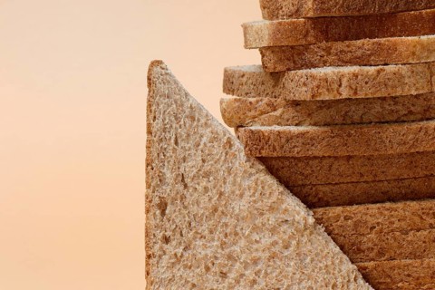 Stacked whole grain toast bread, whole grain toast bread