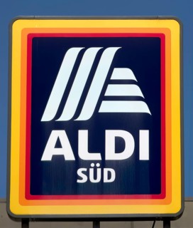 Logo of supermarket chain discounter Aldi Süd, Germany