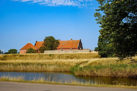 Historic fortification building of Landskrona Citadel, Skåne, Sweden. Buildings forming part of the