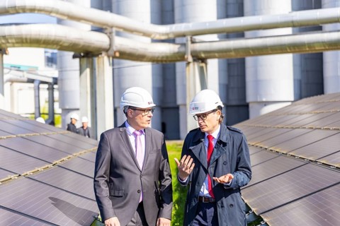 Innovationskraftwerk Dresden-Reick Saxony's Minister of Economics and Energy Dirk Panter,
