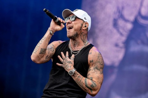 George Johnny 3 Tears Ragan, rapper from Hollywood Undead live at Rock im Park on Zeppelin Field in