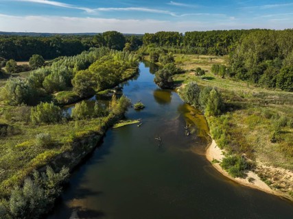 Datteln, North Rhine-Westphalia, Germany - Lippe, river and floodplain development of the Lippe