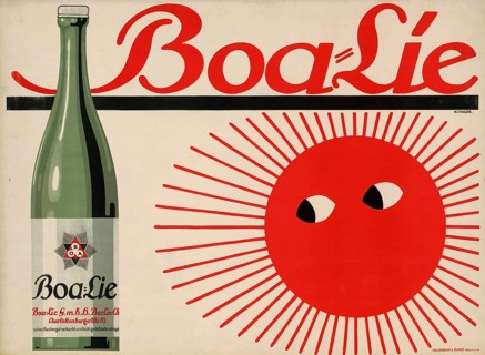 Advertising poster, beverage advertisement, advertising poster for Boa-Lie, a sparkling fruit and
