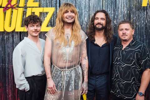Georg Listing, Bill Kaulitz, Tom Kaulitz and Gustav shepherd at Kaulitz & Kaulitz season 3,