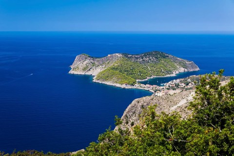 Landscape, travel, Greece, island of Kefalonia, Port Erisos, port, island of Kefalonia, Greece