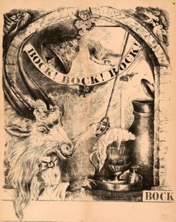 Advertising poster, beverage advertisement, lithograph by Emil Rothengatter from 1875. The