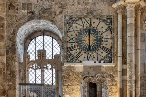 Sao Joao de Alporao Church, Clock, Santarem, Ribatejo, Portugal