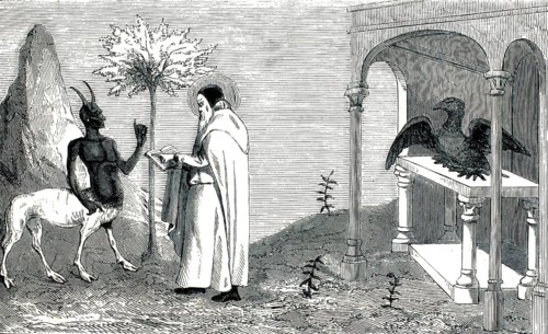 Phoenix on the altar of Heliopolis. In this context, the scene on the left shows the clash of