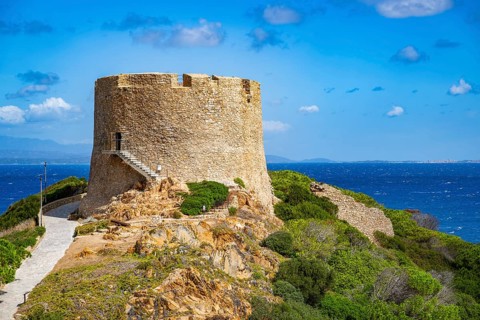 Torre di Langosardo tower in Santa Teresa di Gallura, Sardinia, Italy