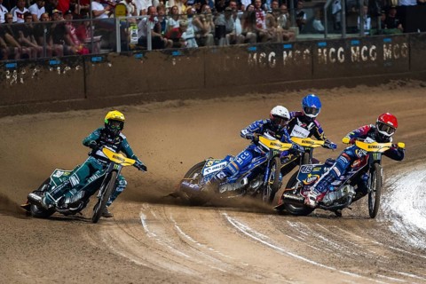 WROCLAW, POLAND - JUNE 20, 2026: DEWALT FIM Speedway GP of Poland. Speedway riders competing on