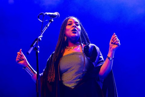 Sulafa Elyasm, singer, oud player, Sudan, live, 30.04.2026, Huxleys Neue Welt, Berlin, Germany,