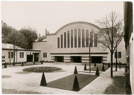 Koblenz, The Rhine its development and effect, exhibition, exhibition hall, 1927, symmetrical