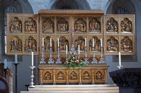 High Altar, Winged Altar, St. Peter Cathedral, Osnabrück, Lower Saxony, Germany