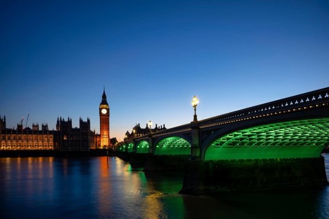 Night view, Thames, Westminster Bridge, Houses of Parliament, House of Parliament, Elizabeth Tower,