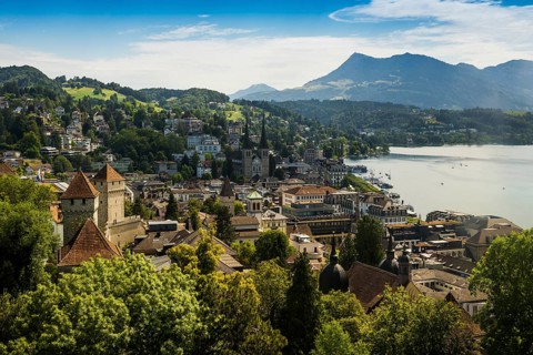 Panorama, Lucerne, Lake Lucerne, Canton of Lucerne, Switzerland