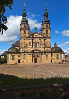 Cathedral Square with St. Salvator Cathedral in Fulda, officially High Cathedral of Fulda or Fulda