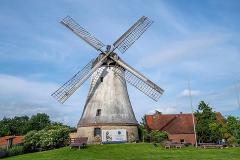Windmühle Lechtingen, Holländer Windmühle, Wallenhorst, Lower Saxony, Germany