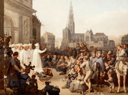 Saint Norbert of Xanten, c. 1080 — 1134, preaching against the Heresy of Tanchelm of Antwerp, early