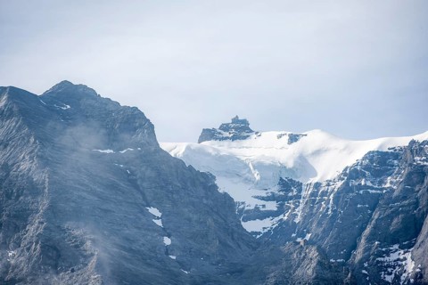 Jungfrau Railway mountain station, Jungfraujoch, Bernese Alps, Bernese Oberland, Switzerland