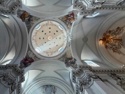 St. Salvator Cathedral in Fulda, officially High Cathedral in Fulda, view of the cathedral dome