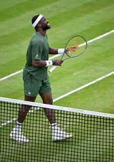 Frances Tiafoe USA cheers joy Emotion BOSS Open 2026, ATP 250 tennis, lawn tournament, Stuttgart,