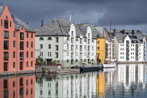 Downtown, Ålesund or Alesund, Ålesundet, Møre og Romsdal County, Norway
