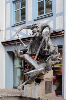 Till Eulenspiegel Fountain, Radolfzell am Lake Constance, Baden-Württemberg, Germany
