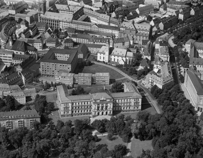 Würzburg, historical aerial photos from 1961. Würzburg, Bavaria, Germany
