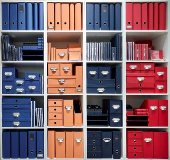 Department of office supplies in a department store, Munich, Bavaria, Germany