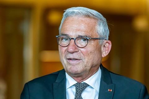 Thomas Strobl, CDU, new president of the state parliament. Portrait in the plenary hall.